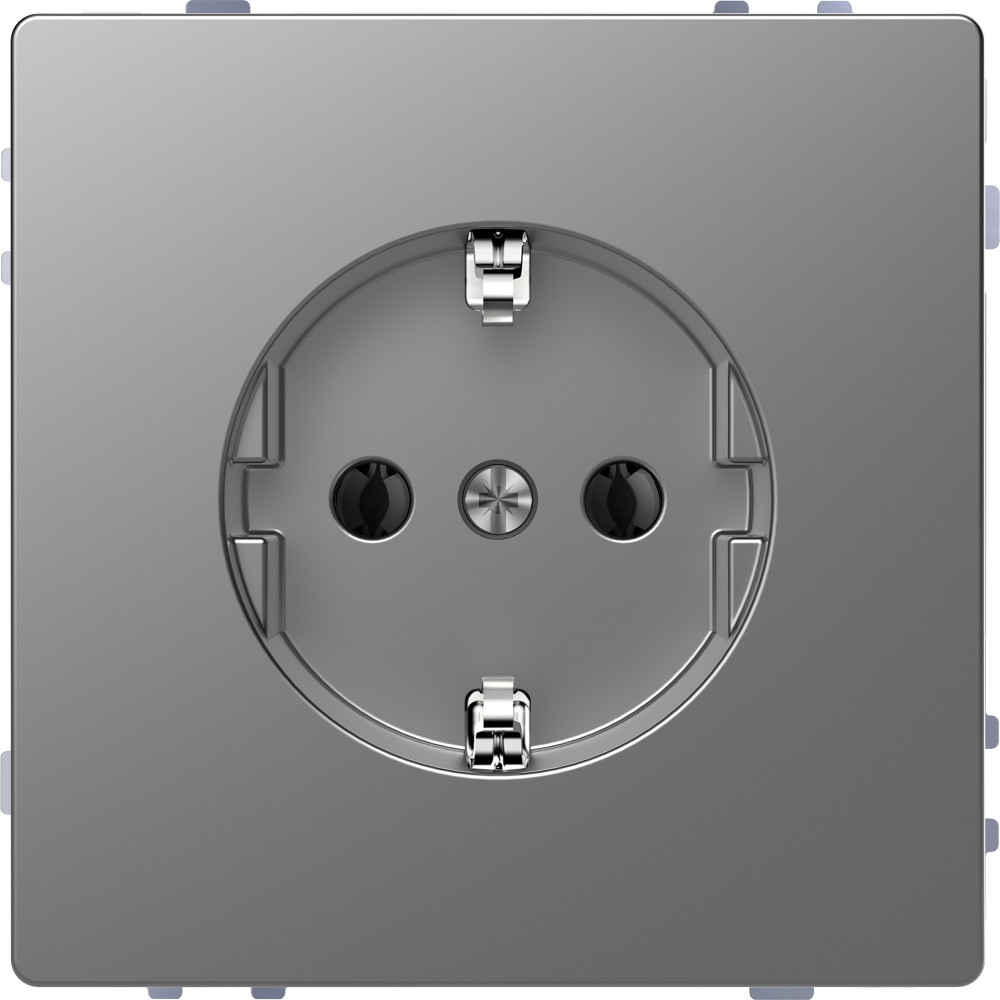 Merten System Design როზეტი დამიწებით, ნაცრისფერი — როზეტები და ჩამრთველები